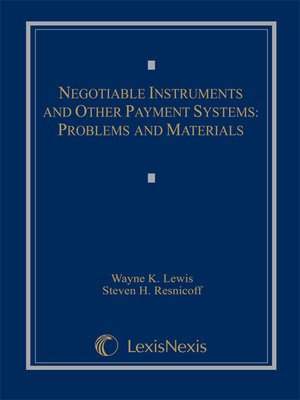 cover image of Negotiable Instruments and Other Payment Systems